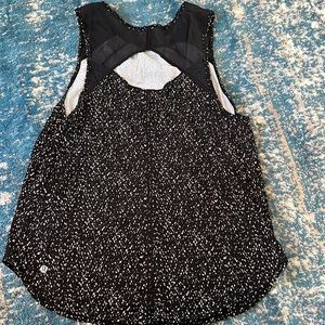Lululemon Tank Top- Size Large, Black/White